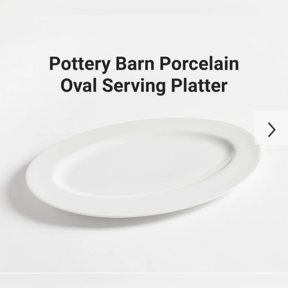Pottery Barn Porcelain Oval Serving Platter